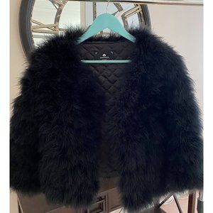 Ostrich Faux Fur Short Coat Tiantu
